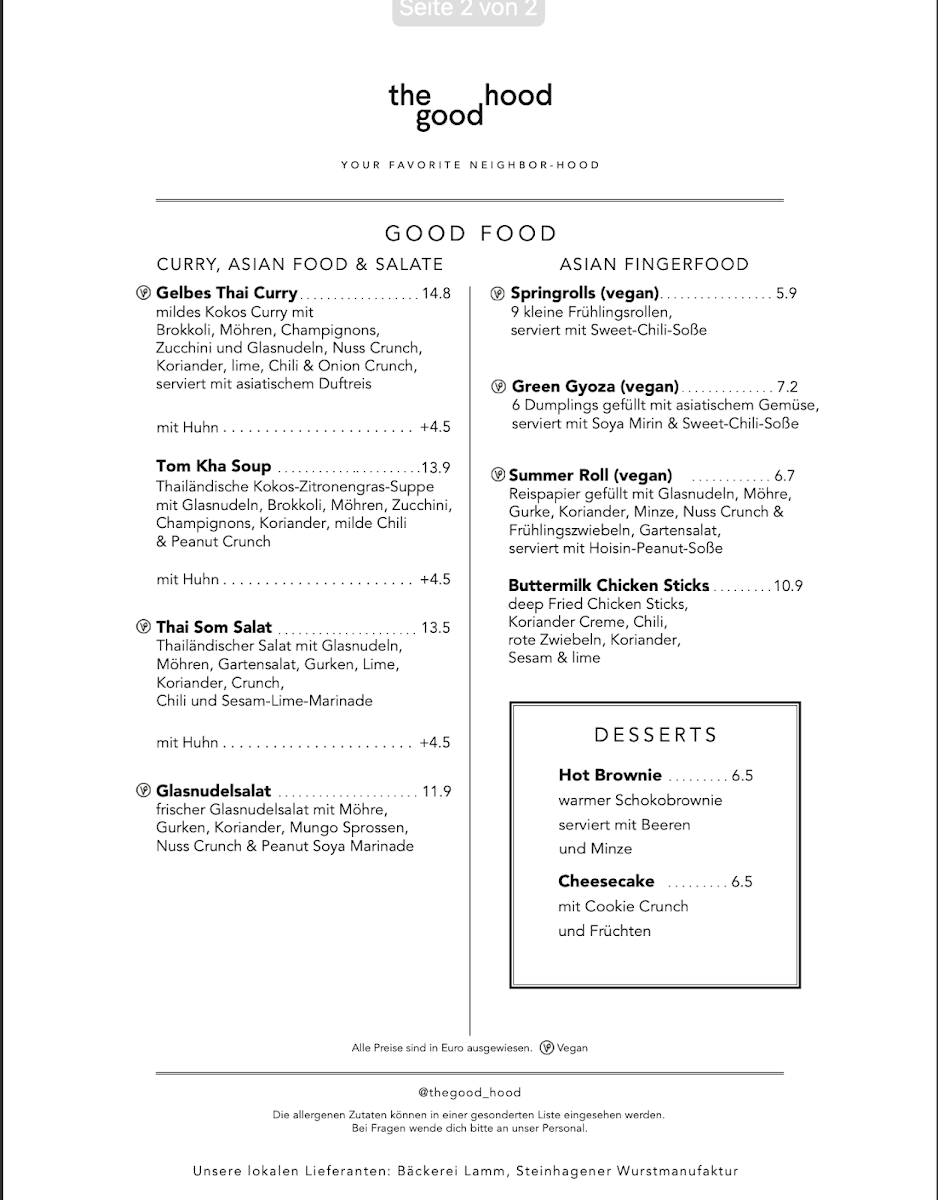 Menu The Good Hood - Bielefeld-2