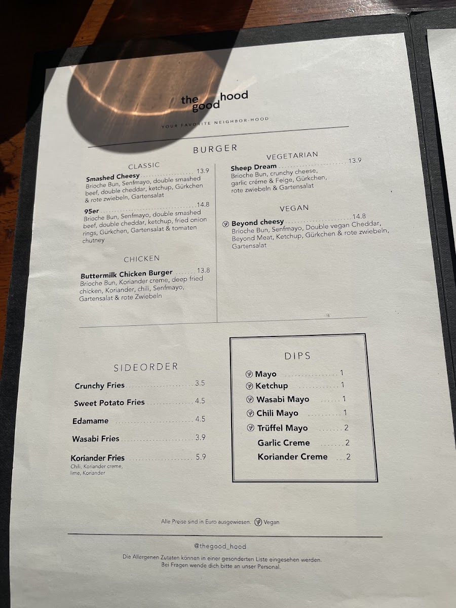 Menu The Good Hood - Bielefeld-3